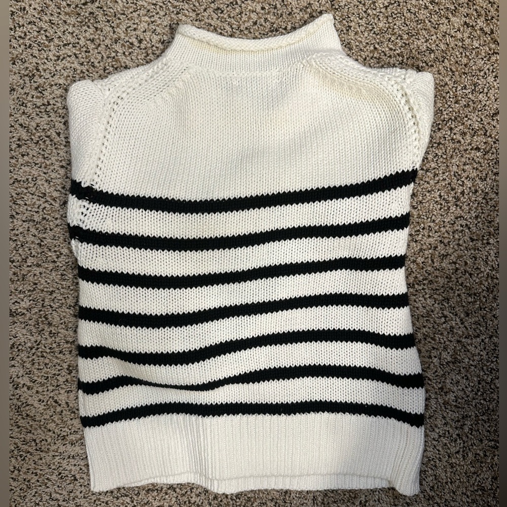 J Crew Heritage cotton Rollneck sweater in stripe, NWOT - Picture 6 of 12